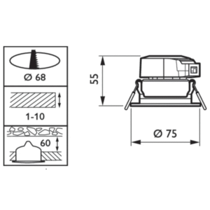 SPOT LED ENCASTRÉ FIXE - 6W