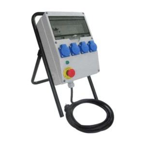 COFFRET D'ÉTAGE SUR PIED 40A - ALIMENTATION MONOPHASÉE - 4 SOCLES DE PRISE MONOPHASÉS 2P+T