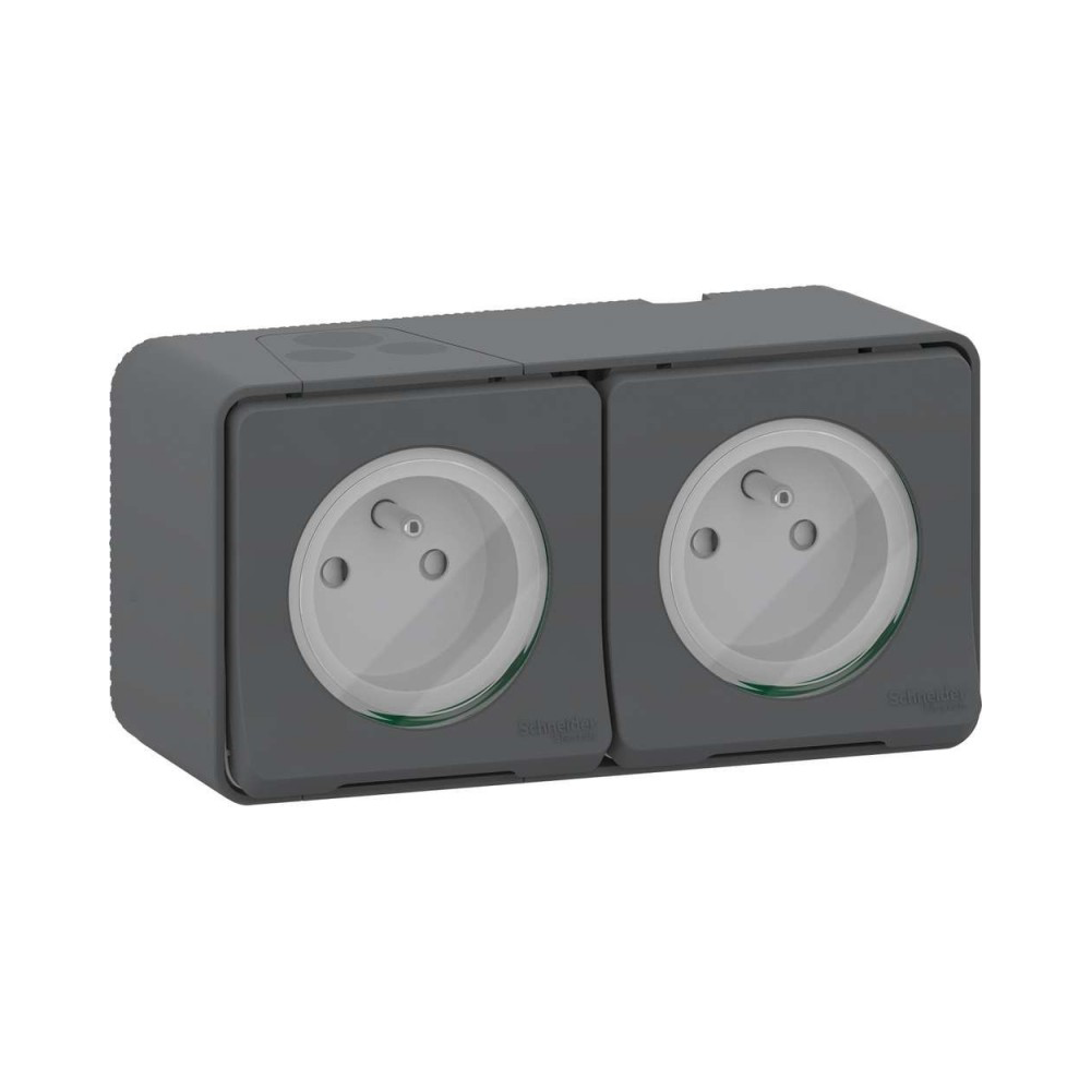 PRISE DE COURANT DOUBLE PRÉCÂBLÉE - 2P+T - IP55 (SCH)