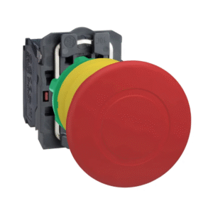 BOUTON D'ARRÊT D'URGENCE PLASTIQUE - Ø22 - CONTACT O+F (TOURNER POUR DÉVERROUILLER)