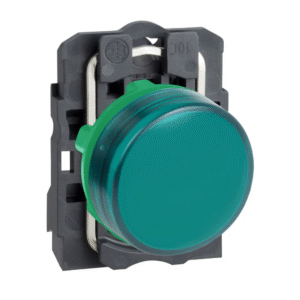 VOYANT PLASTIQUE LUMINEUX - VERT À LED DÉPASSANT - Ø22