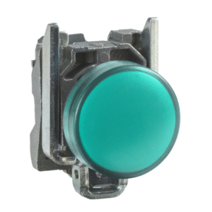 VOYANT MÉTALLIQUE LUMINEUX - VERT À LED DÉPASSANT - Ø22