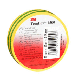 RUBAN ADHÉSIF ISOLANT - VERT/JAUNE - 3M