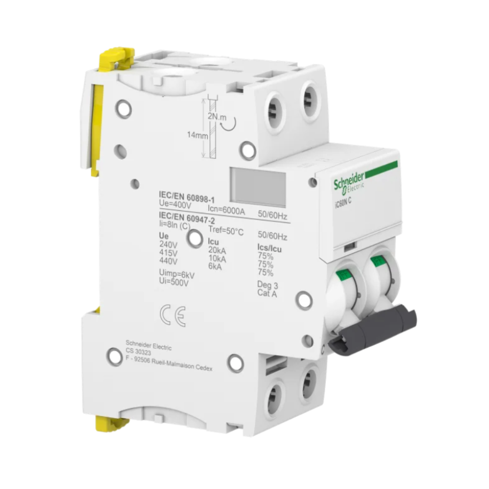 DISJONCTEUR IC60 - 2P - 32A - 10KA - COURBE C