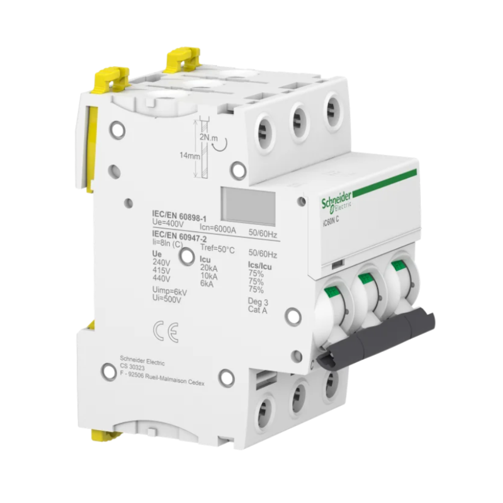 DISJONCTEUR IC60 - 3P - 6A - 10KA - COURBE C