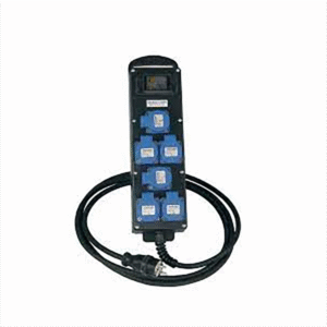 COFFRET CAOUTCHOUC - 16A - 30 MA - 6 SOCLES DE PRISES 2P+T