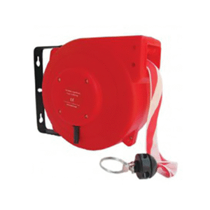 ENROULEUR DE SIGNALISATION À RUBAN ROUGE/BLANC - 20M
