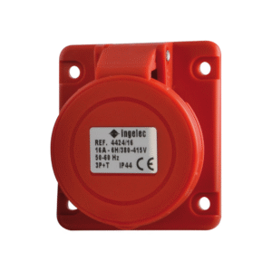 SOCLE DE PRISE INDUSTRIEL ENCASTRÉ - 32A - 3P+N+T