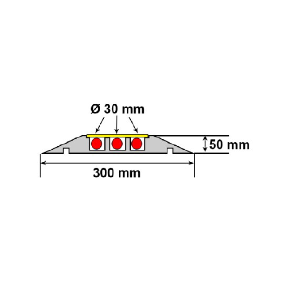PASSAGE DE CÂBLES - 3 CANAUX - Ø30 - 44T – Image 2