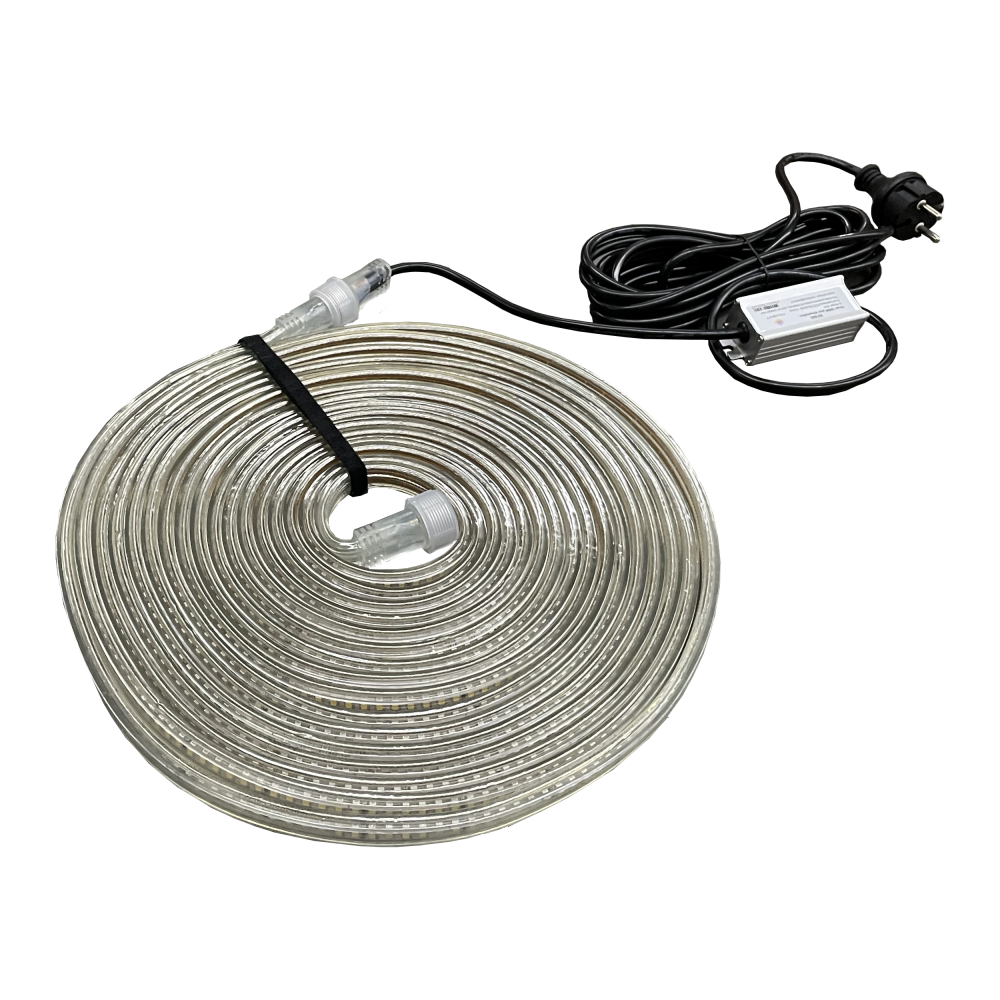 RUBAN 240 LED - À VIS - 10M - 6000K - ALIMENTATION - KIT FIXATION – Image 2