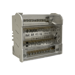 RÉPARTITEUR MODULAIRE TÉTRAPOLAIRE - 40A - 6 MODULES